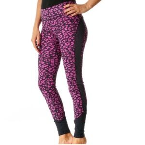 Lululemon Drop It Like It's Hot Tights in Mini Cherry Cheetah Ultra Violet Sz 10